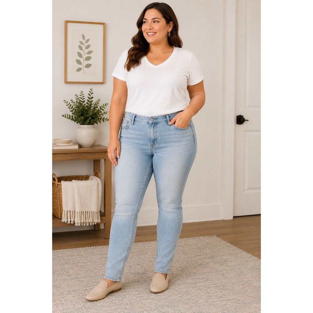 GAP Denim Women’s 33T True Skinny Jeans Light Wash Stretch Tall Blue Denim Pants